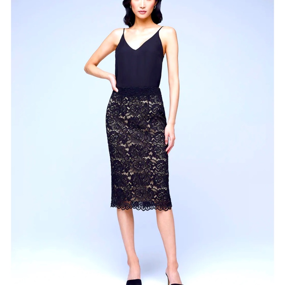 BODY by Victoria Lace Pencil Skirt